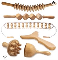 6-IN-1 Deluxe Wood Therapy Tools Kit 100%Natural