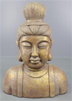 Painted Terracotta Buddha Bust