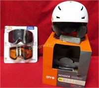 Spy+ Snow Goggles & Size Medium Helmet