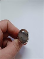 Yemeni Agate Sterling Ring- 16.4g w/ Stones