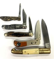 (5) Pocket Knives, Unmarked