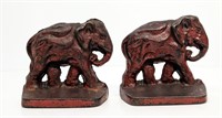 Pair Of Brass Elephant Bookends