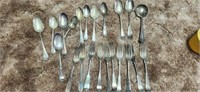 Lot of assorted Antique Silverplate