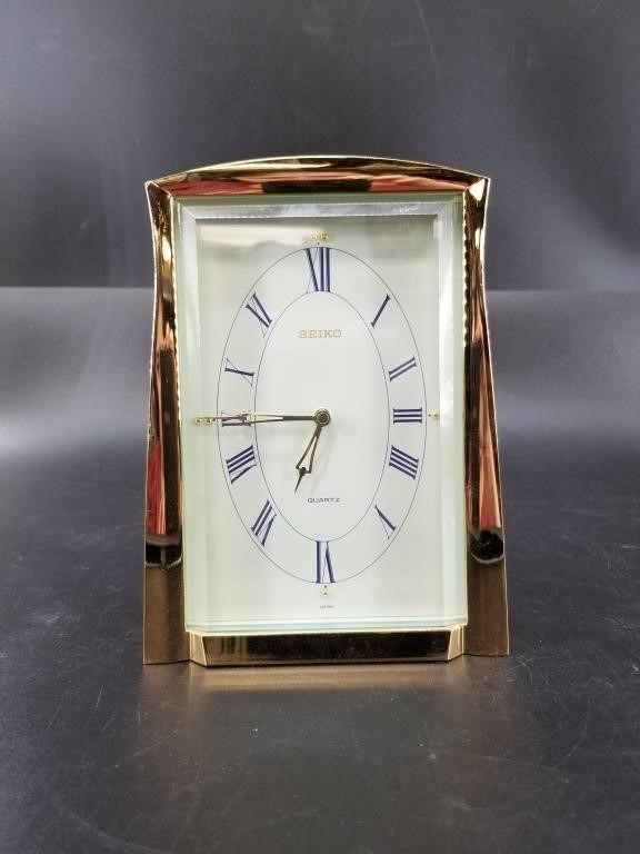 Seiko quartz operated desk clock, 6 3/4"