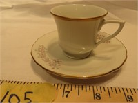 Bohemia Tea Cup and Saucer Made in Czech