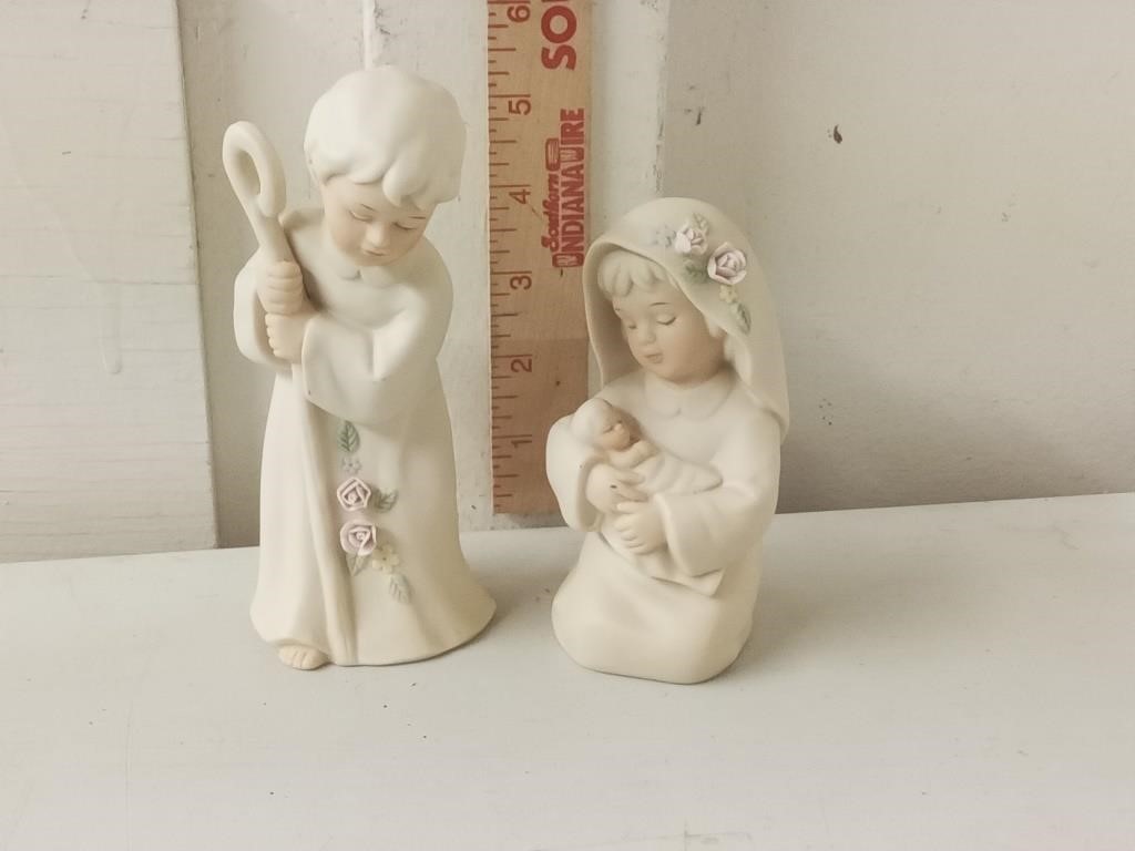 1992 Homco porcelain Jesus,Mary & Joseph figures