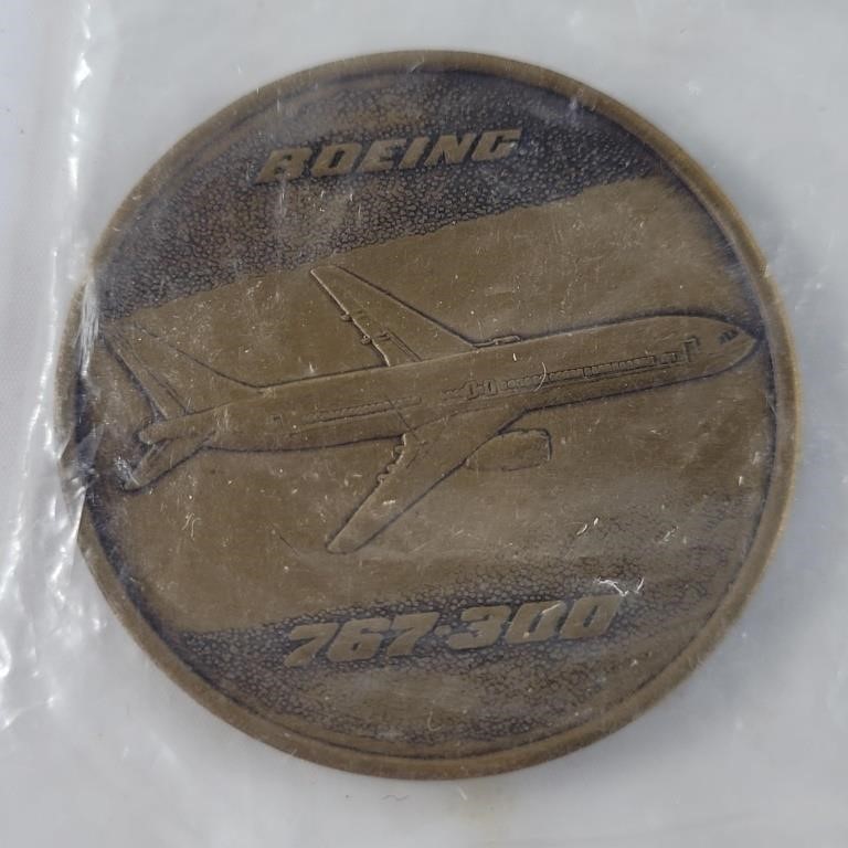 Sealed Boeing 767-300 coin