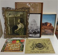 Lot w/ Pictures & Books Inc. (13×17) Vtg. Spring