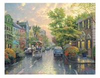 Charleston Sunset on Rainbow Row by Thomas Kinkade