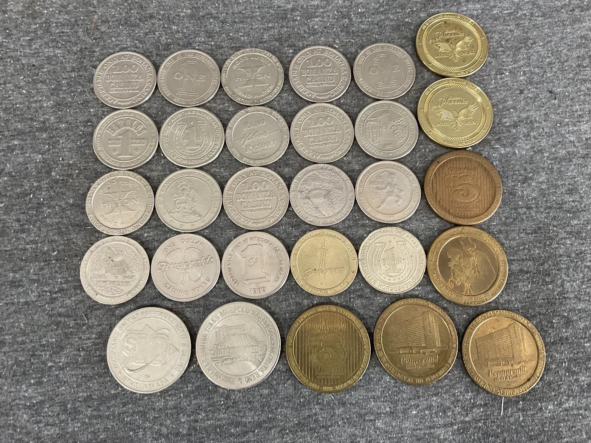 Lot of Old Gaming Tokens