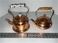 Copper colored kettles