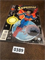 DC comic book Superman as pictured