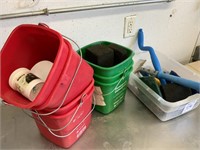 Grill cleaning, sanitizer buckets ,test strips