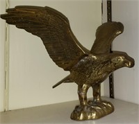 Brass eagle figure  spread wings