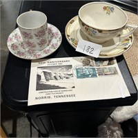 TEA CUPS AND SAUCERS