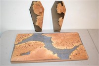 Wood Burl and Epoxy Art