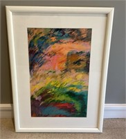23x30 framed abstract pastel