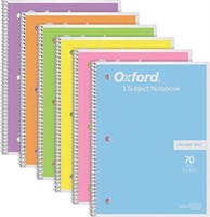 Oxford Spiral Notebook 6 Pack, 1 Subject, College