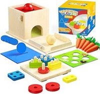 Sueseip 4 for 1 Montessori Toys for Babies 6-12