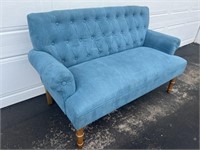 Scrolled Arm Tufted Upholstered Loveseat