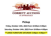 Furniture Pickup - Saturday 10/14 - 2:00 - 4:00
