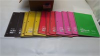 bright colored notebooks