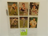 (6) 1957 Topps Cards (Commons)