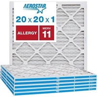 Aerostar 20x20x1 MERV 11 Air Filter  6 Pack