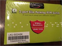Linkskey 2-Port Slim Palmtop KVM Switch w/ Audio
