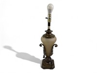 1980s Frosted Glass Neoclassical Table Lamp