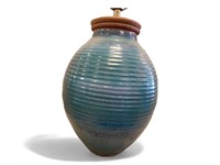 Vintage Glazed Stoneware Lamp