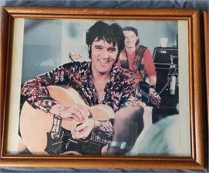 5 Elvis Presley Framed Photos, 4 12x15,