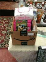 Box lot barbie books and bag
