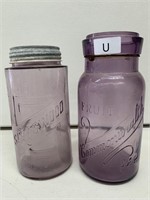 2 x Sun Purple Preserving Jars inc Spotswood and