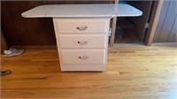 3 DRAWER CABINET WITH DROP LEAF TOP