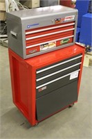 2-Piece Tool Chest w/Keys, Top Approx 26"x15"x12"