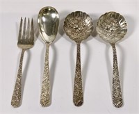 Sterling silver: 454g S. Kirk & Son - 4 pieces -