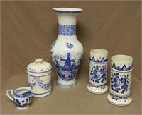 Blue and White Ceramic Selection.