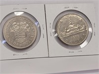 CANADIAN $1.00 DOLLAR COINS 1971(BC) & 1976