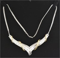 Diamond Necklace in Modern Style Setting