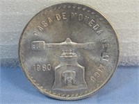 1980 Casa De Moneda De Mexico 1 Troy Oz Silver