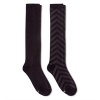 Hanes 2pk - Black 5-9 Knee High Socks