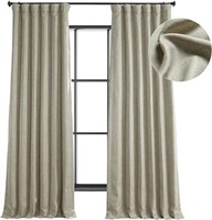 (U) HPD Half Price Drapes BOCH-LN185-P Faux Linen