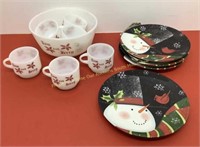 * Anchors Hocking Tom & Jerry bowl - 6 cups w/ 4