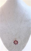 5.68ct genuine ruby necklace