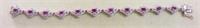 6.16ct genuine ruby and white sapphire bracelet