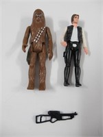 Han Solo/Chewbacca Vintage Star Wars Figure Lot