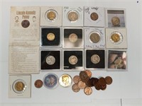 OF) lot of assorted coins