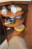 Contents of Lazy Susan Kitchen Cabinet