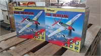 (2) Top Race P51D Mustang 4-Channel RC Airplanes